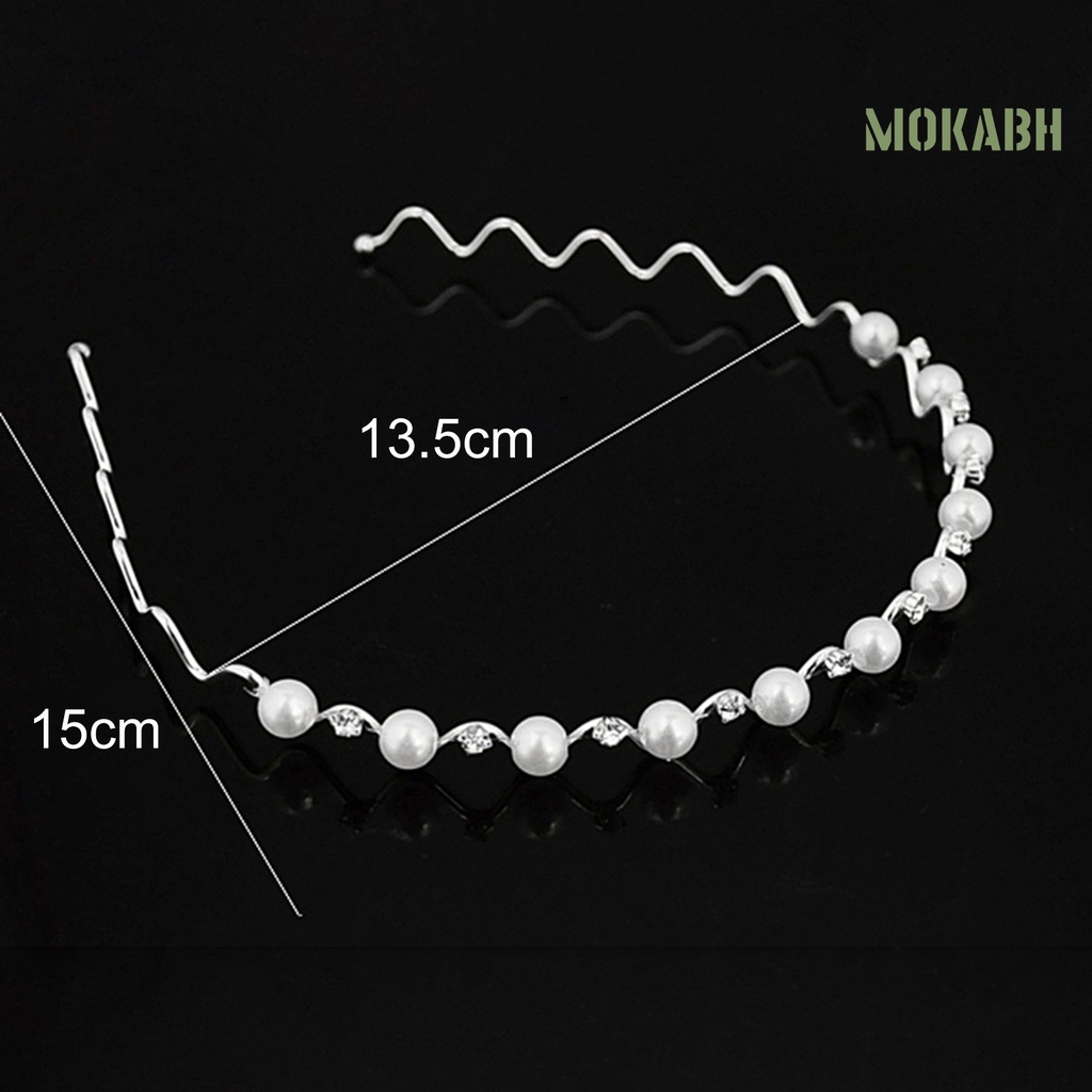 Băng Đô Họa Tiết Gợn Sóng Màu Sáng Dành Cho Tiệc Cưới