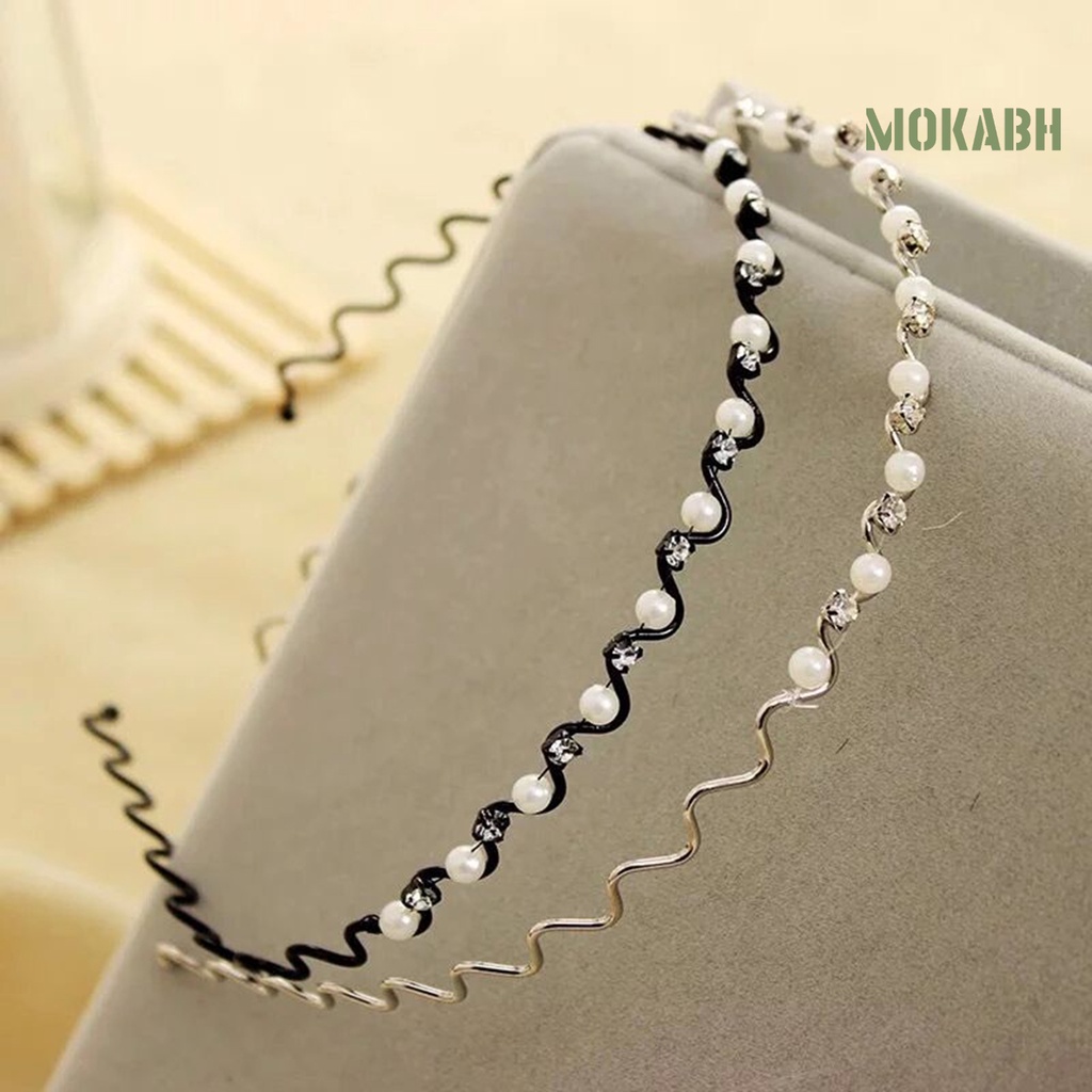 Băng Đô Họa Tiết Gợn Sóng Màu Sáng Dành Cho Tiệc Cưới