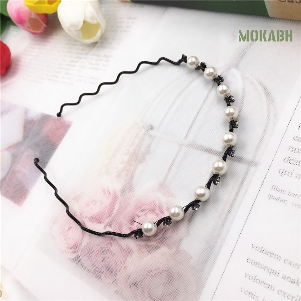 Băng Đô Họa Tiết Gợn Sóng Màu Sáng Dành Cho Tiệc Cưới