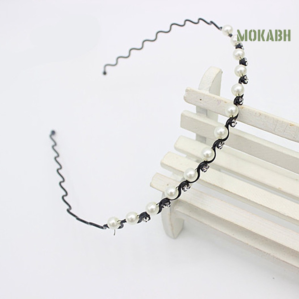 Băng Đô Họa Tiết Gợn Sóng Màu Sáng Dành Cho Tiệc Cưới