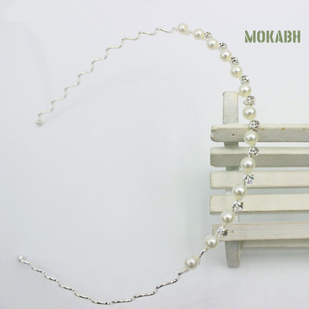 Băng Đô Họa Tiết Gợn Sóng Màu Sáng Dành Cho Tiệc Cưới