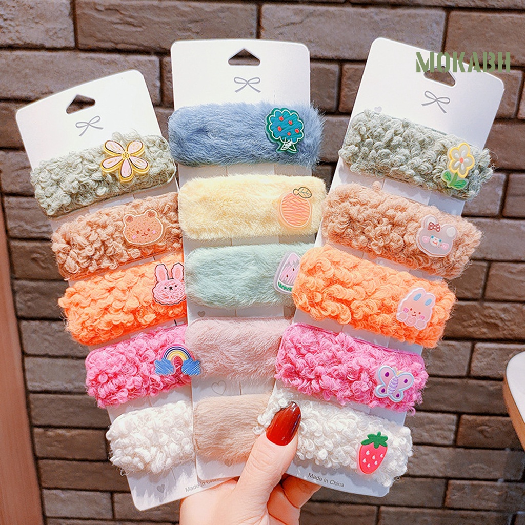 Set 5 Kẹp Tóc Màu Sắc Tươi Sáng Cho Bé Gái