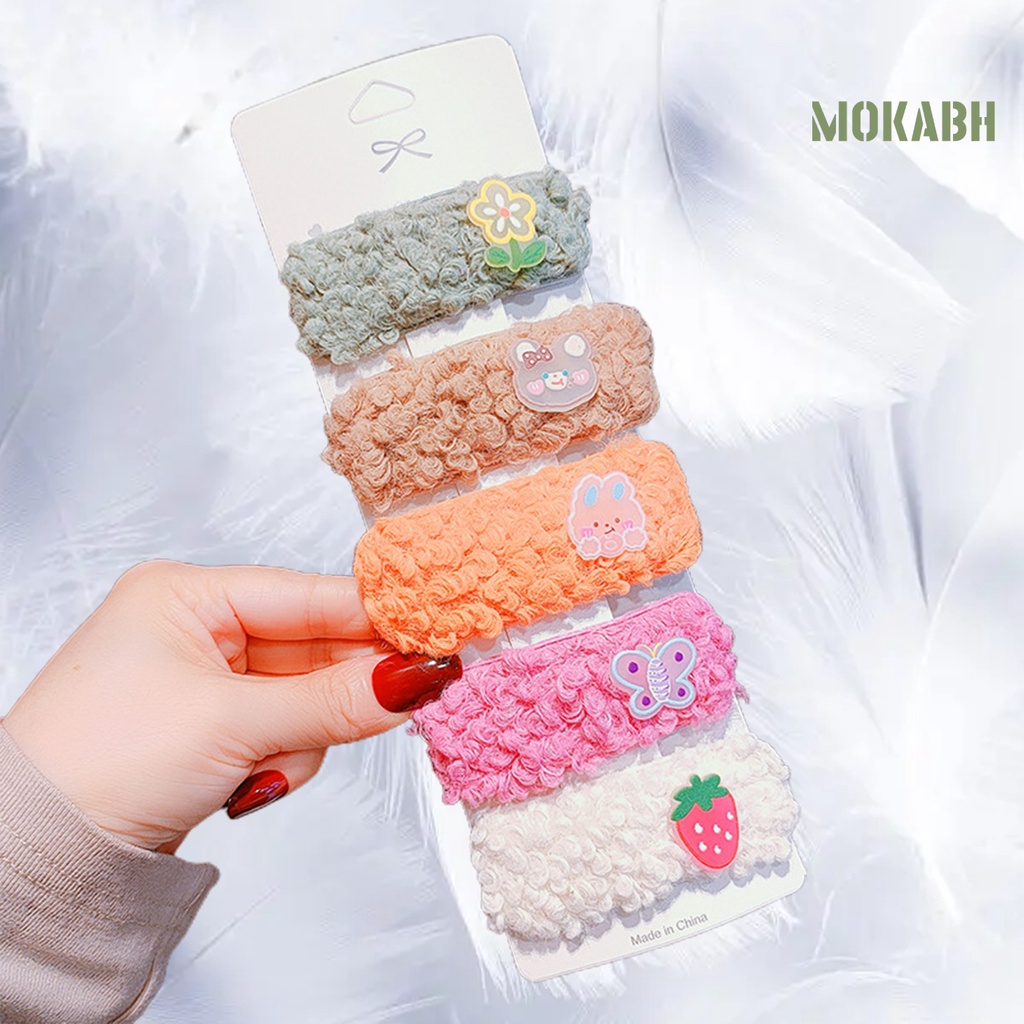 Set 5 Kẹp Tóc Màu Sắc Tươi Sáng Cho Bé Gái