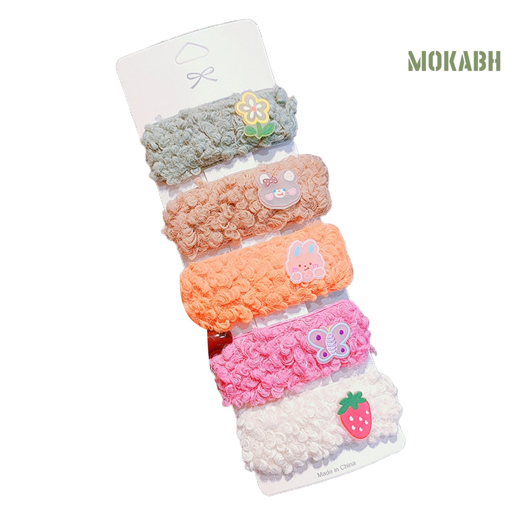 Set 5 Kẹp Tóc Màu Sắc Tươi Sáng Cho Bé Gái