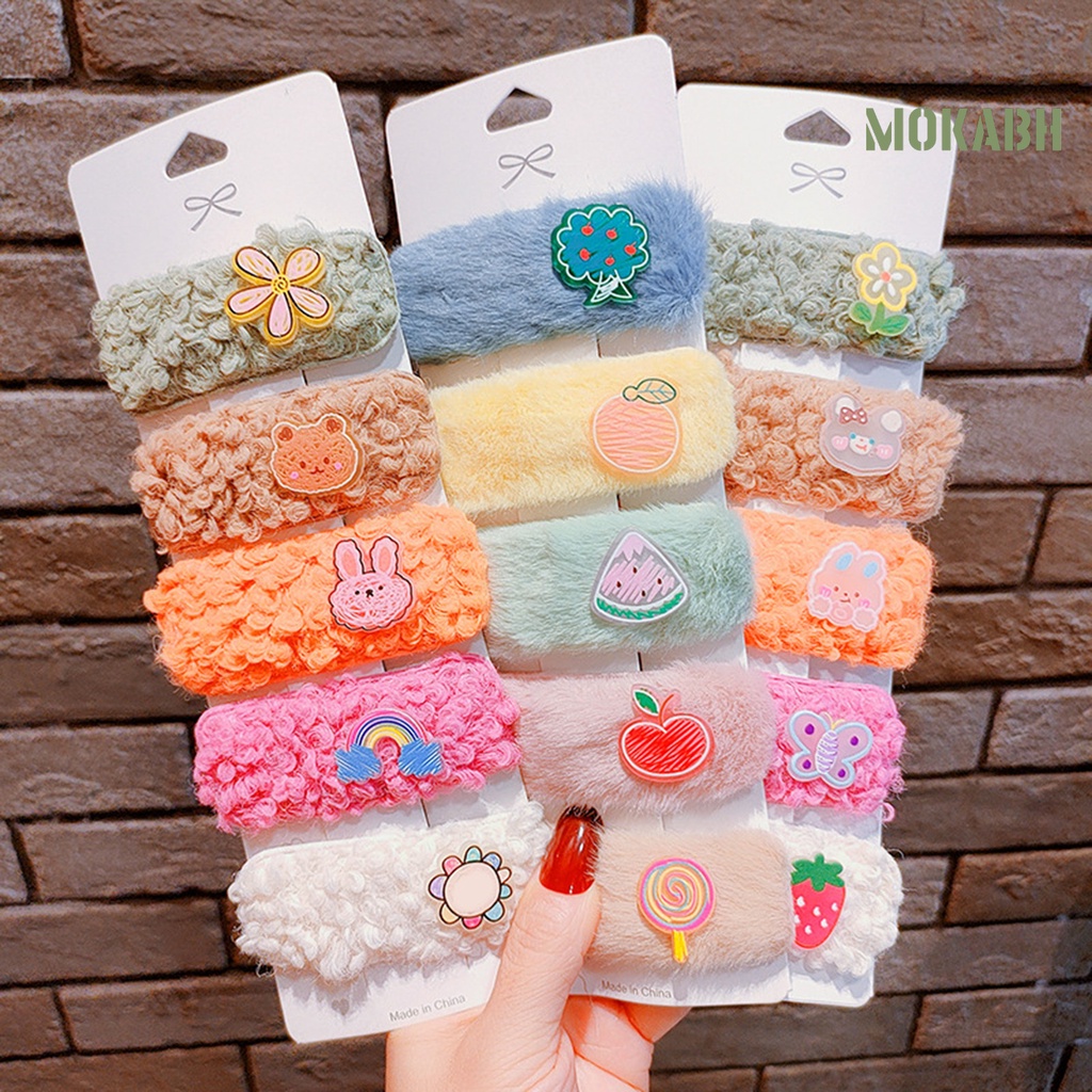 Set 5 Kẹp Tóc Màu Sắc Tươi Sáng Cho Bé Gái