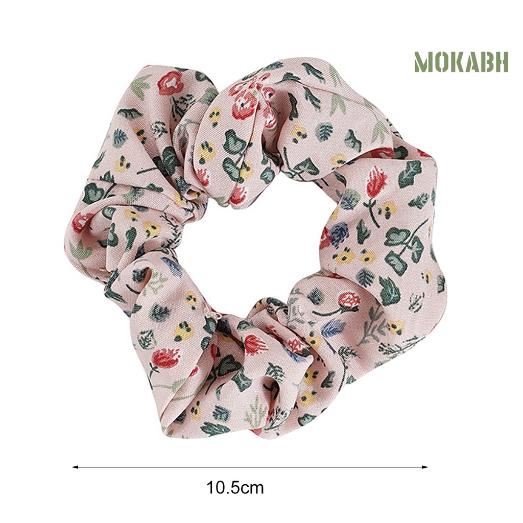 Dây Buộc Tóc In Hoa Chống Rơi Thiết Kế Đơn Giản