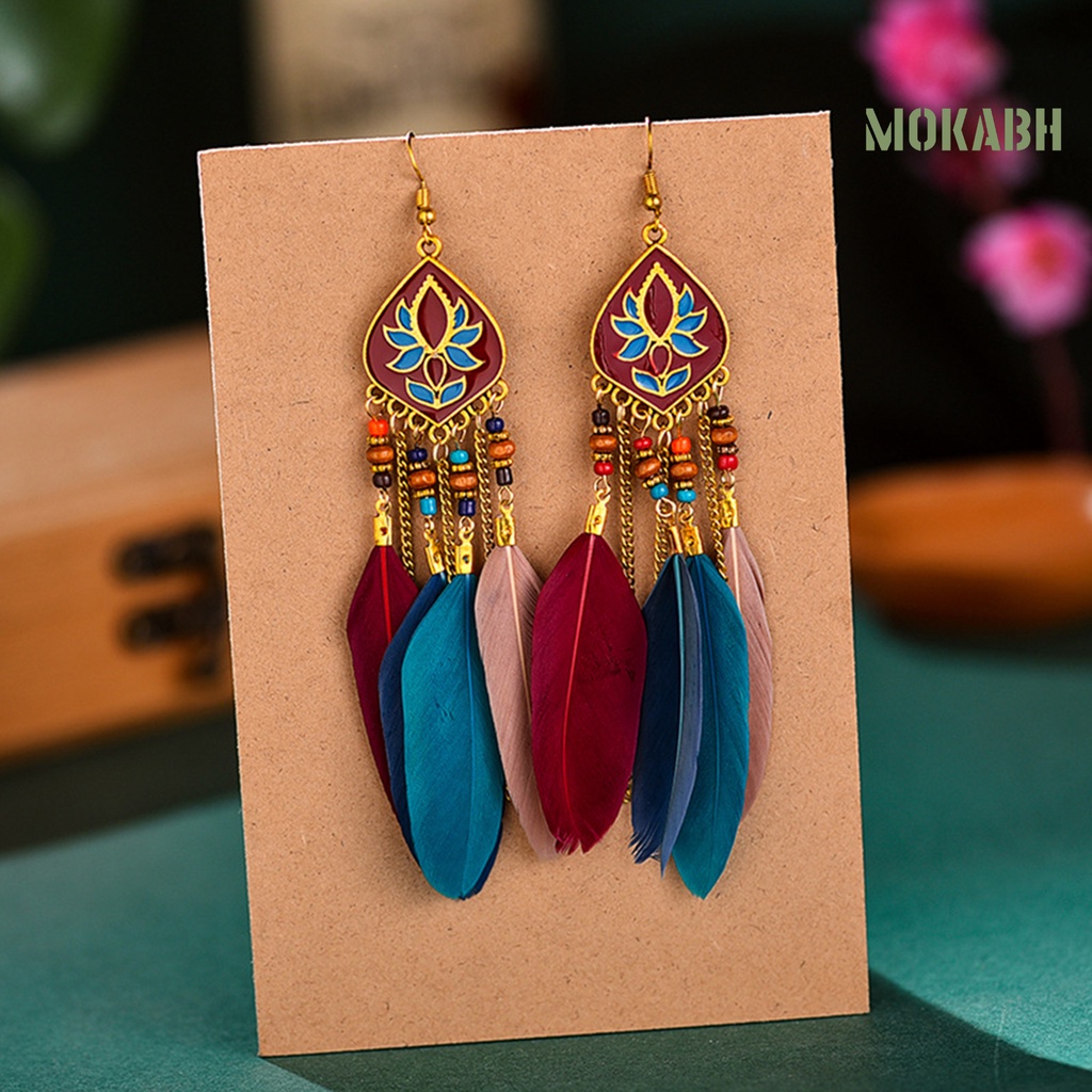 1 Đôi Bông Tai Dạng Tua Rua Phong Cách Boho Thời Trang