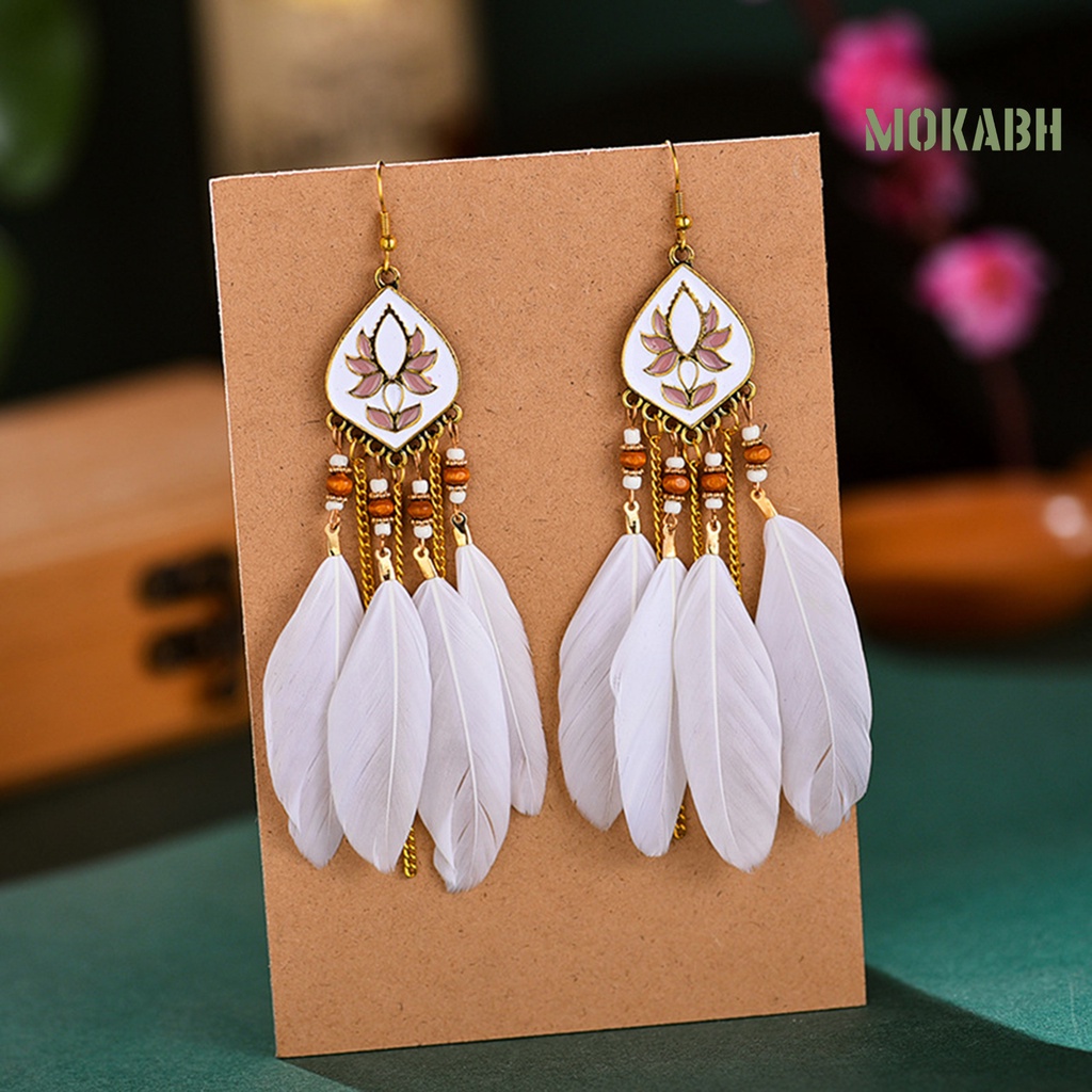 1 Đôi Bông Tai Dạng Tua Rua Phong Cách Boho Thời Trang