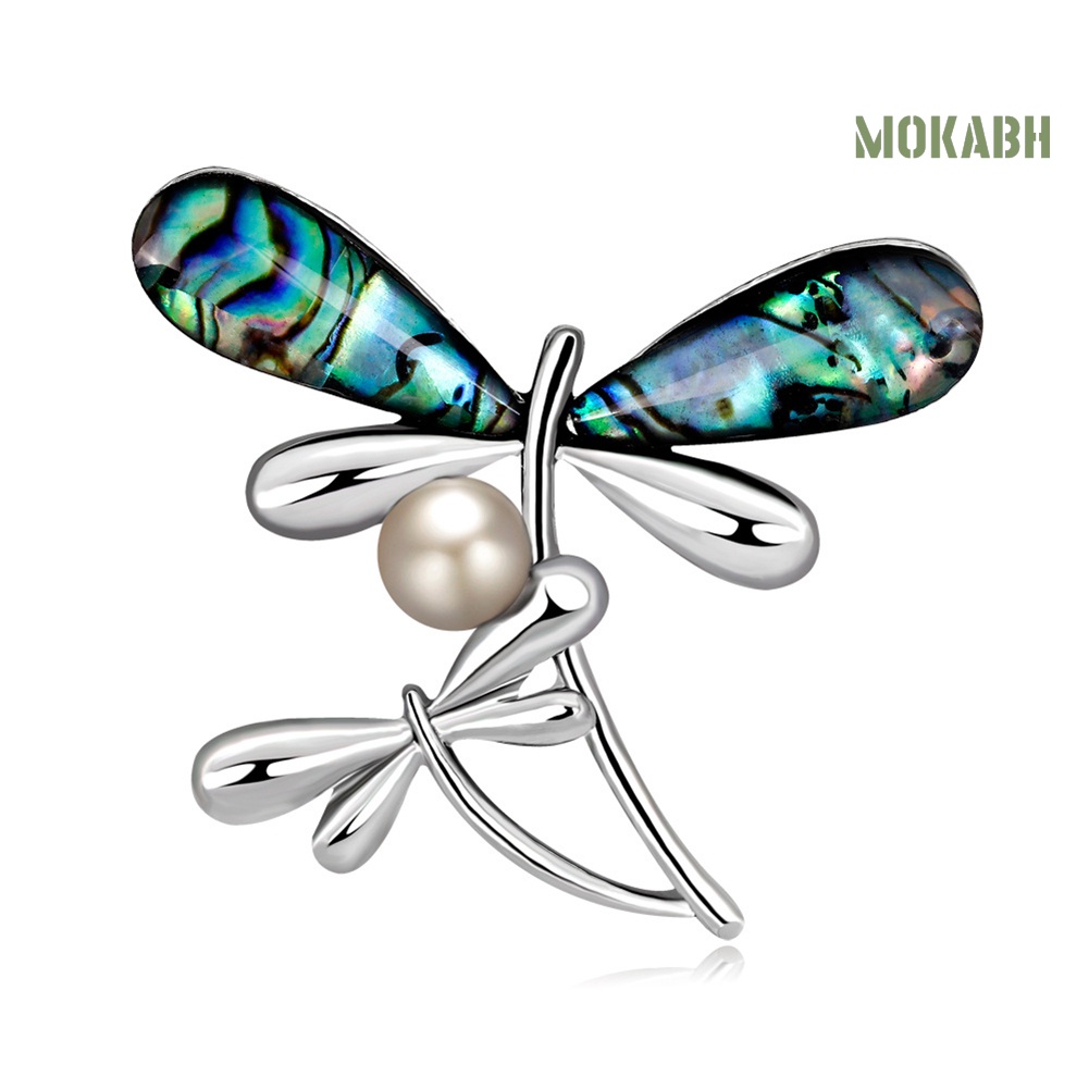 Ghim Cài Áo Hình Chuồn Chuồn Đính Ngọc Trai Nhân Tạo Thanh Lịch Cho Nữ