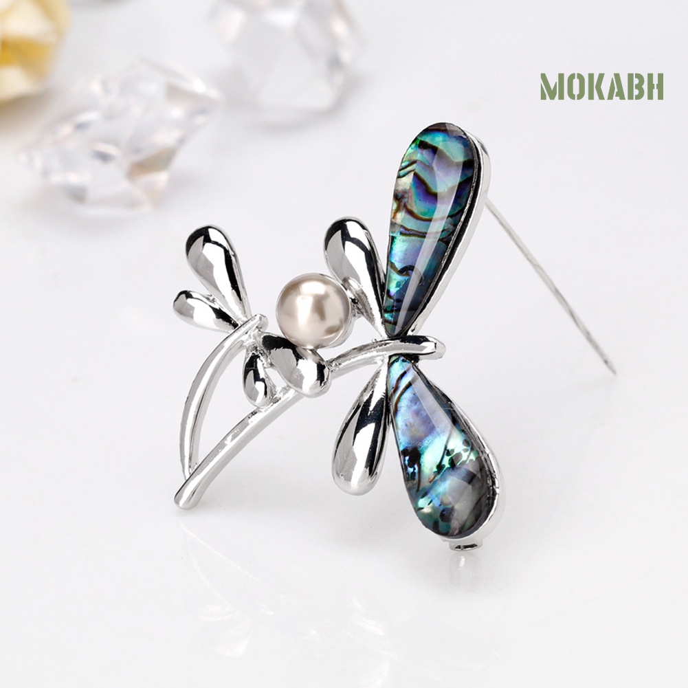 Ghim Cài Áo Hình Chuồn Chuồn Đính Ngọc Trai Nhân Tạo Thanh Lịch Cho Nữ