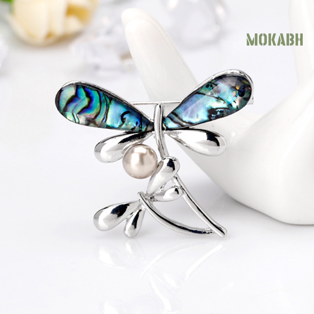 Ghim Cài Áo Hình Chuồn Chuồn Đính Ngọc Trai Nhân Tạo Thanh Lịch Cho Nữ