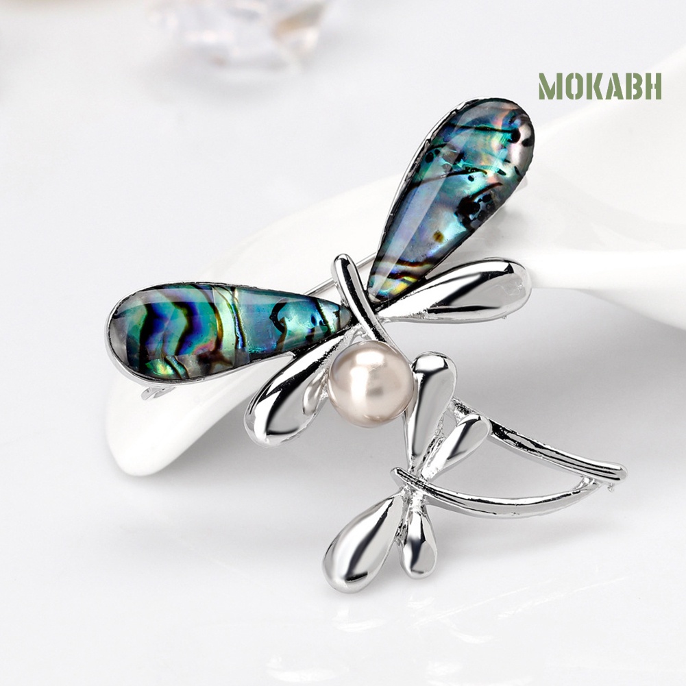 Ghim Cài Áo Hình Chuồn Chuồn Đính Ngọc Trai Nhân Tạo Thanh Lịch Cho Nữ
