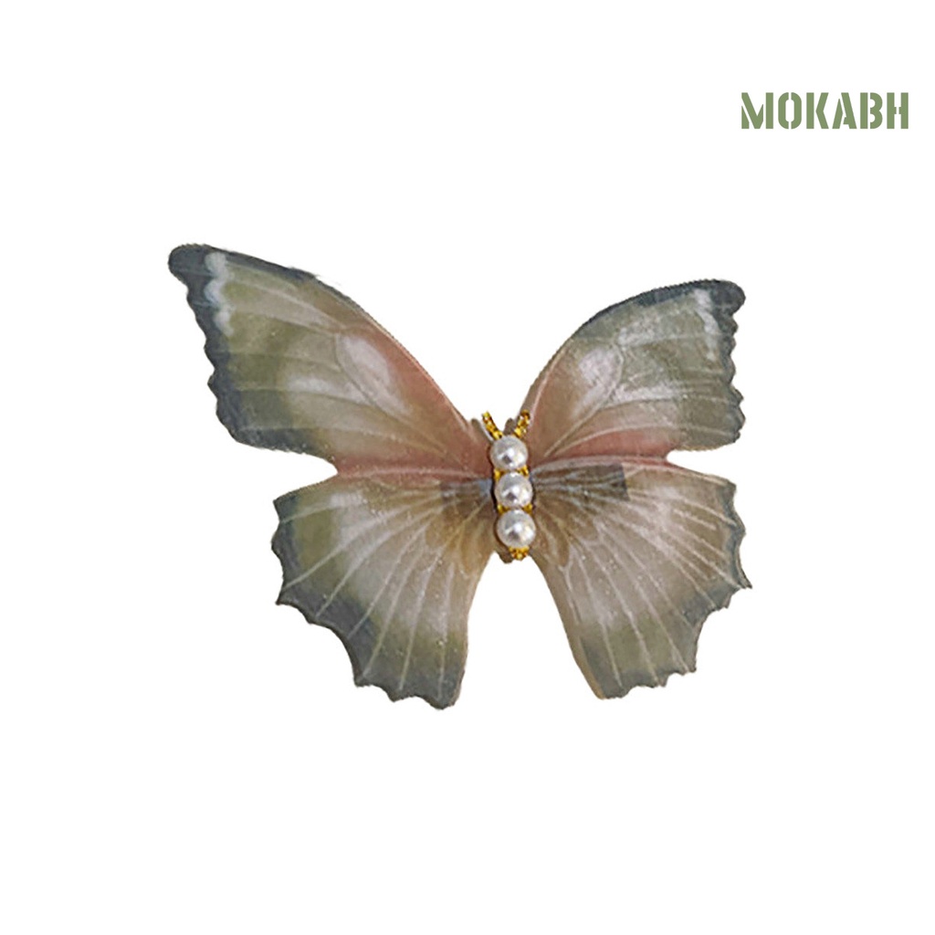 Kẹp Tóc Trang Trí Hình Bướm Đính Ngọc Trai Giả