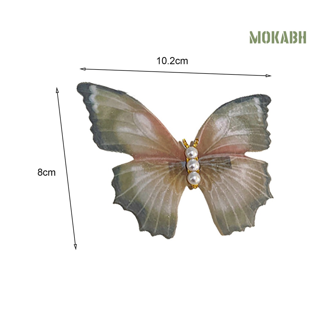 Kẹp Tóc Trang Trí Hình Bướm Đính Ngọc Trai Giả