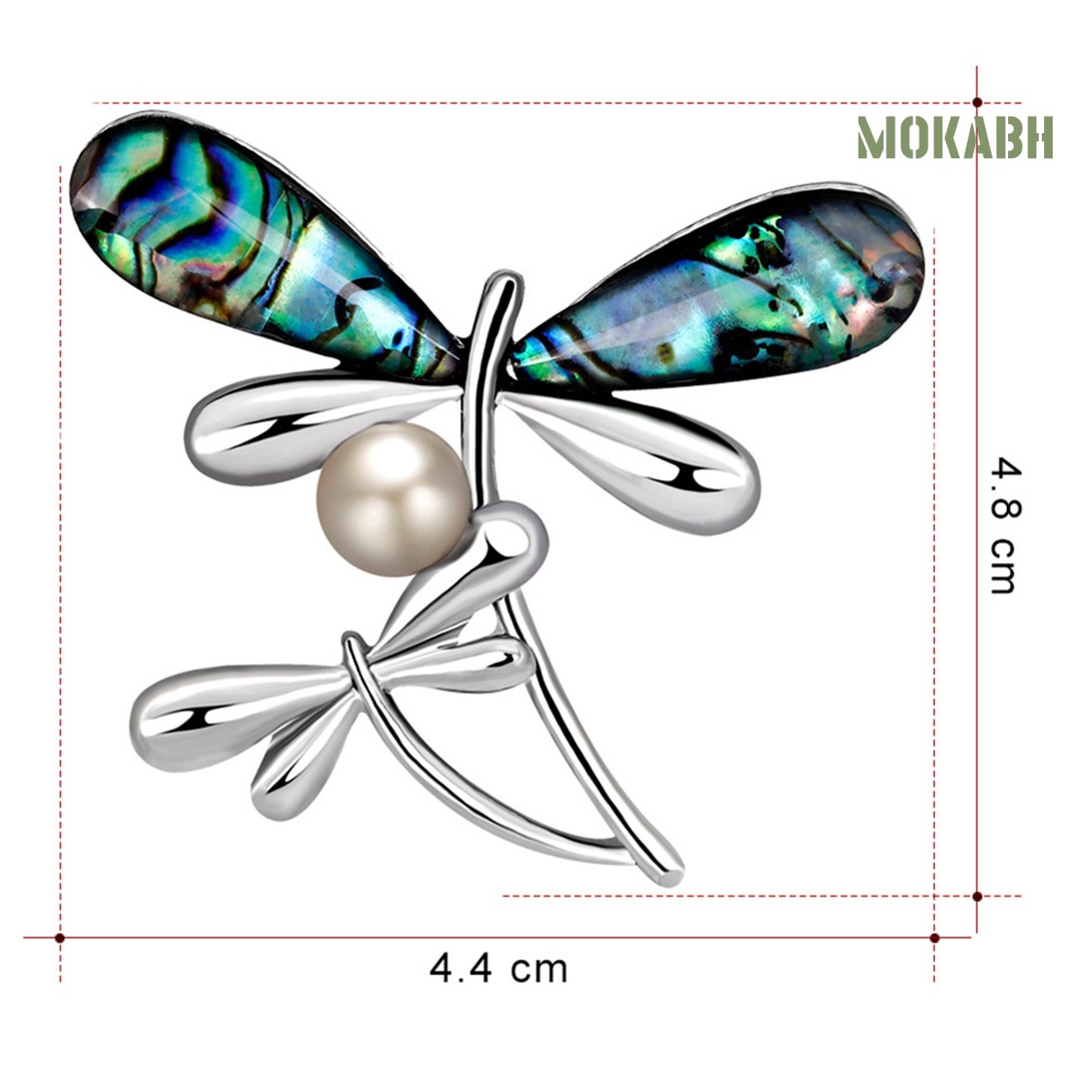 Ghim Cài Áo Hình Chuồn Chuồn Đính Ngọc Trai Nhân Tạo Thanh Lịch Cho Nữ