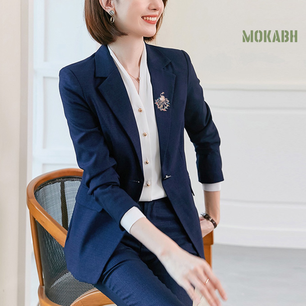 Ghim Cài Áo Hình Chim Công Đính Đá Trang Trí Quần Áo