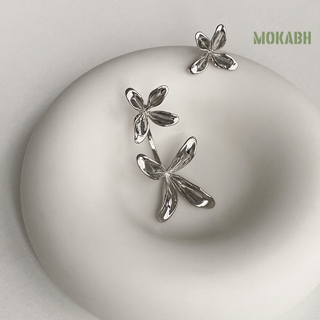 1 Đôi Bông Tai Hình Hoa Đính Đá Lấp Lánh Thời Trang Cho Nữ