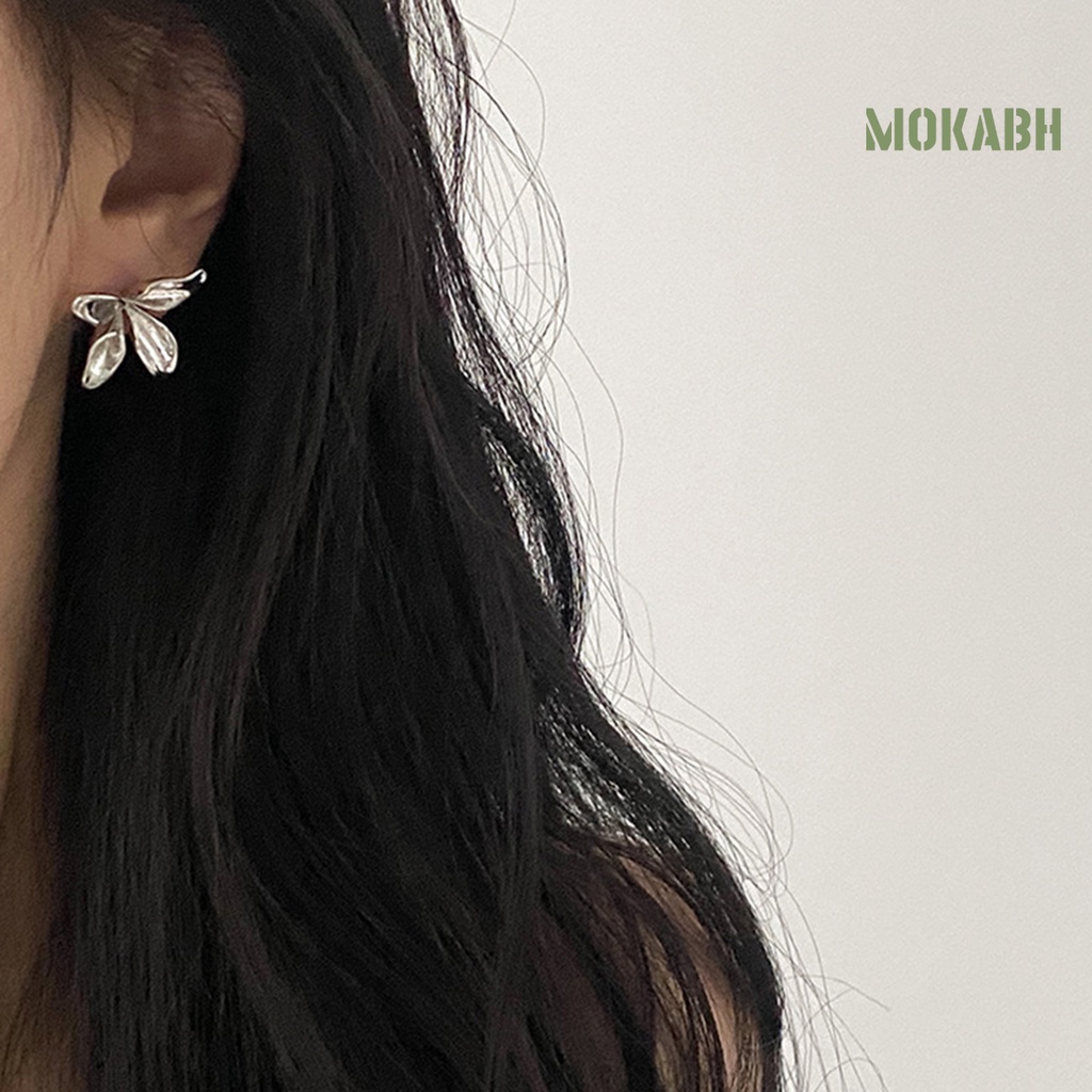 1 Đôi Bông Tai Hình Hoa Đính Đá Lấp Lánh Thời Trang Cho Nữ