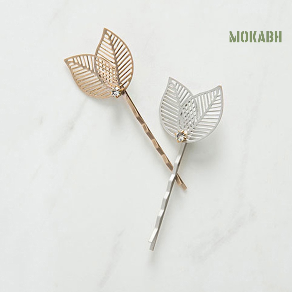 Kẹp Tóc Dạng Trượt Hình Chiếc Lá Rỗng Thanh Lịch Thời Trang Cho Nữ