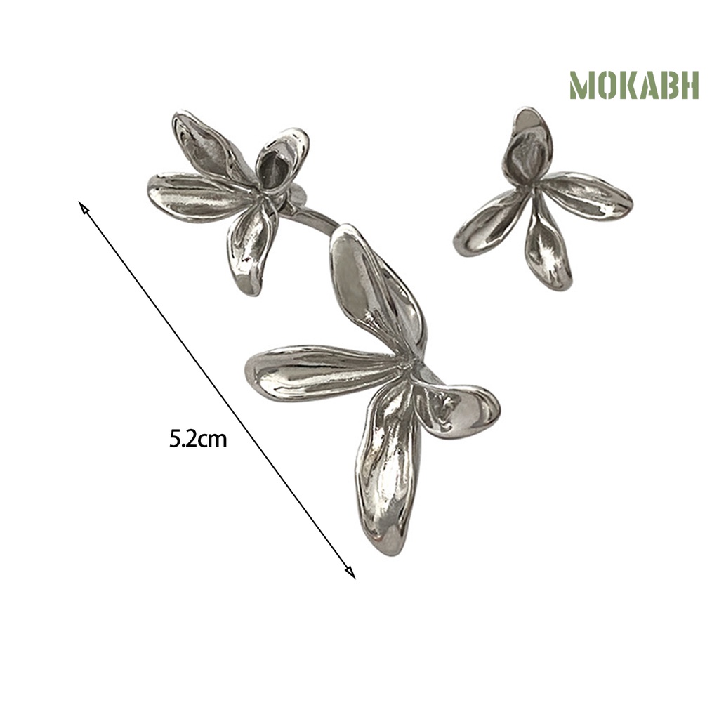 1 Đôi Bông Tai Hình Hoa Đính Đá Lấp Lánh Thời Trang Cho Nữ