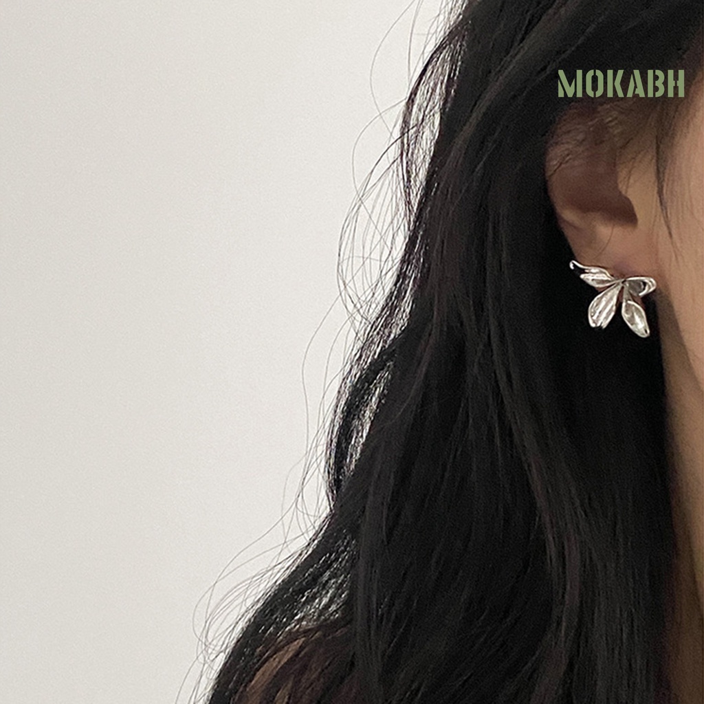 1 Đôi Bông Tai Hình Hoa Đính Đá Lấp Lánh Thời Trang Cho Nữ