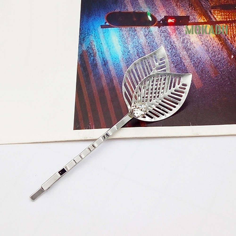 Kẹp Tóc Dạng Trượt Hình Chiếc Lá Rỗng Thanh Lịch Thời Trang Cho Nữ