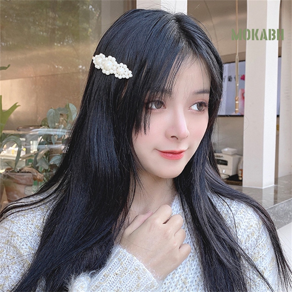 Bộ 2 Kẹp Tóc Đính Ngọc Trai Giả Độ Bóng Cao Thời Trang Cho Nữ