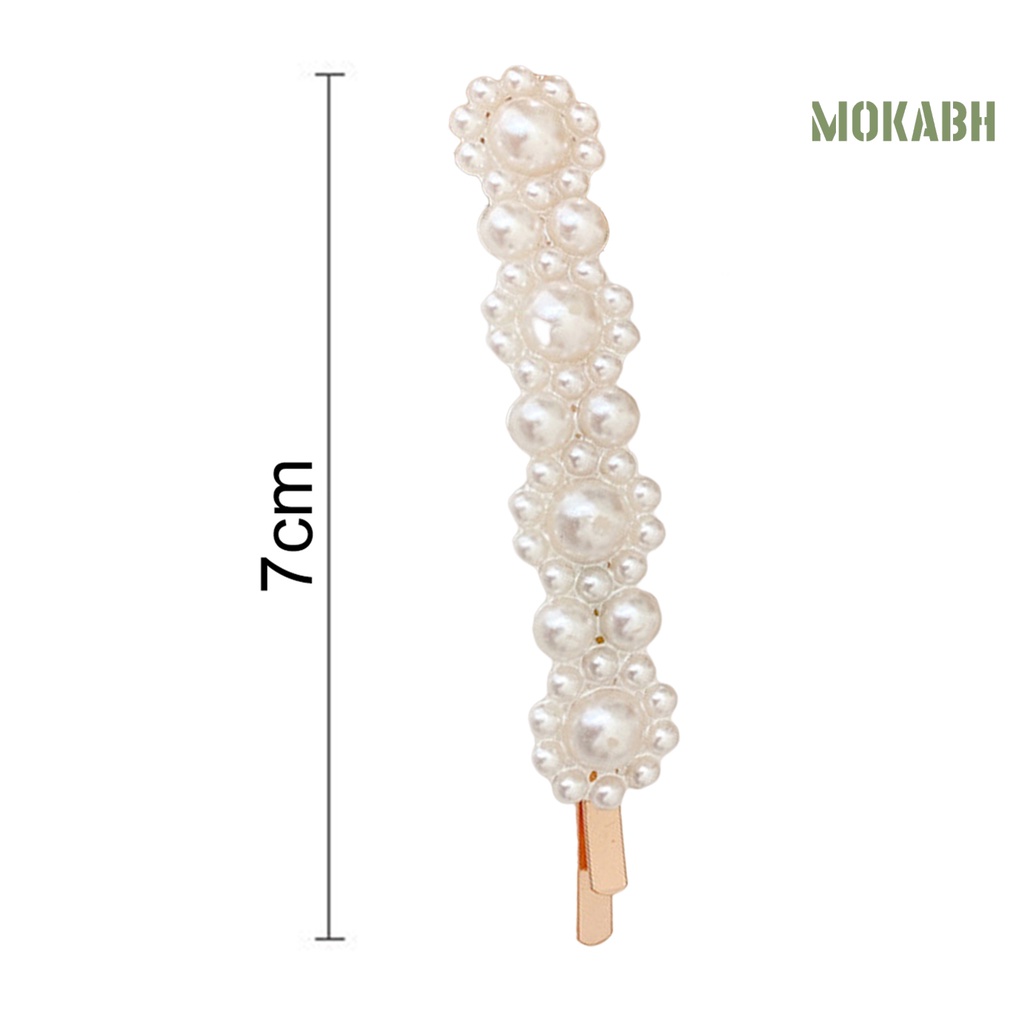 Bộ 2 Kẹp Tóc Đính Ngọc Trai Giả Độ Bóng Cao Thời Trang Cho Nữ