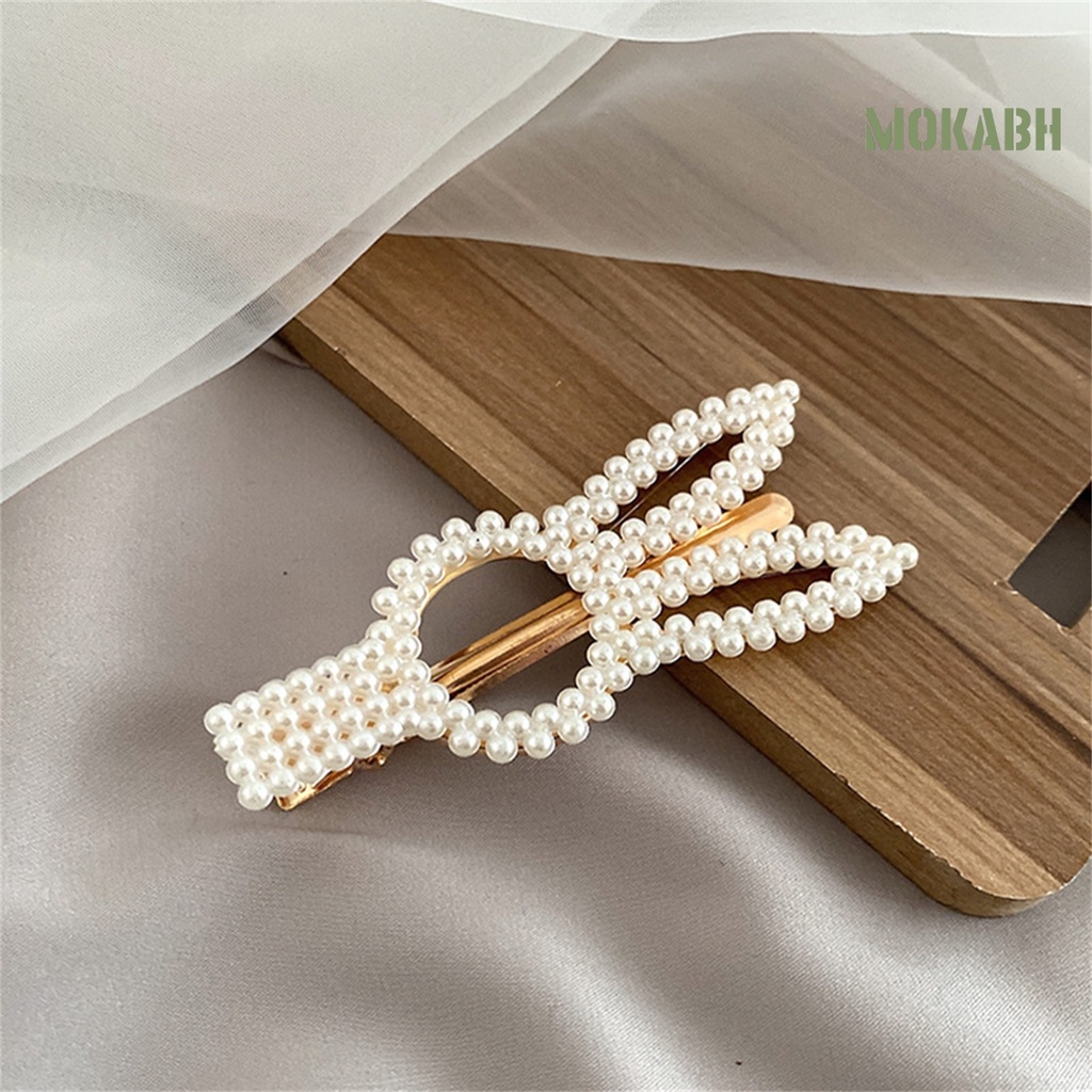 Bộ 2 Kẹp Tóc Đính Ngọc Trai Giả Độ Bóng Cao Thời Trang Cho Nữ