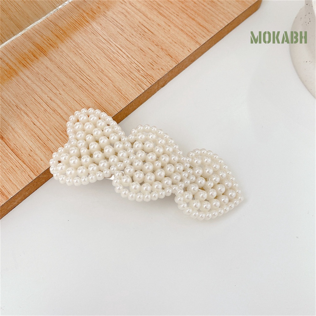 Bộ 2 Kẹp Tóc Đính Ngọc Trai Giả Độ Bóng Cao Thời Trang Cho Nữ