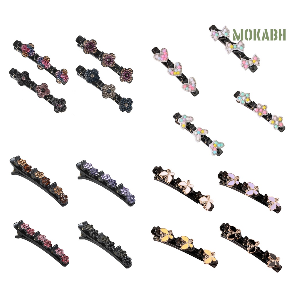 Set 4 Kẹp Tóc Hoa Đính Ngọc Trai Nhân Tạo Co Giãn Đa Năng