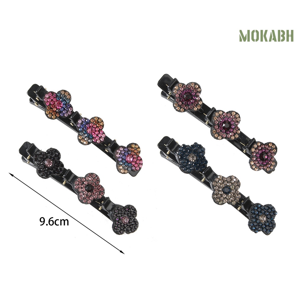 Set 4 Kẹp Tóc Hoa Đính Ngọc Trai Nhân Tạo Co Giãn Đa Năng