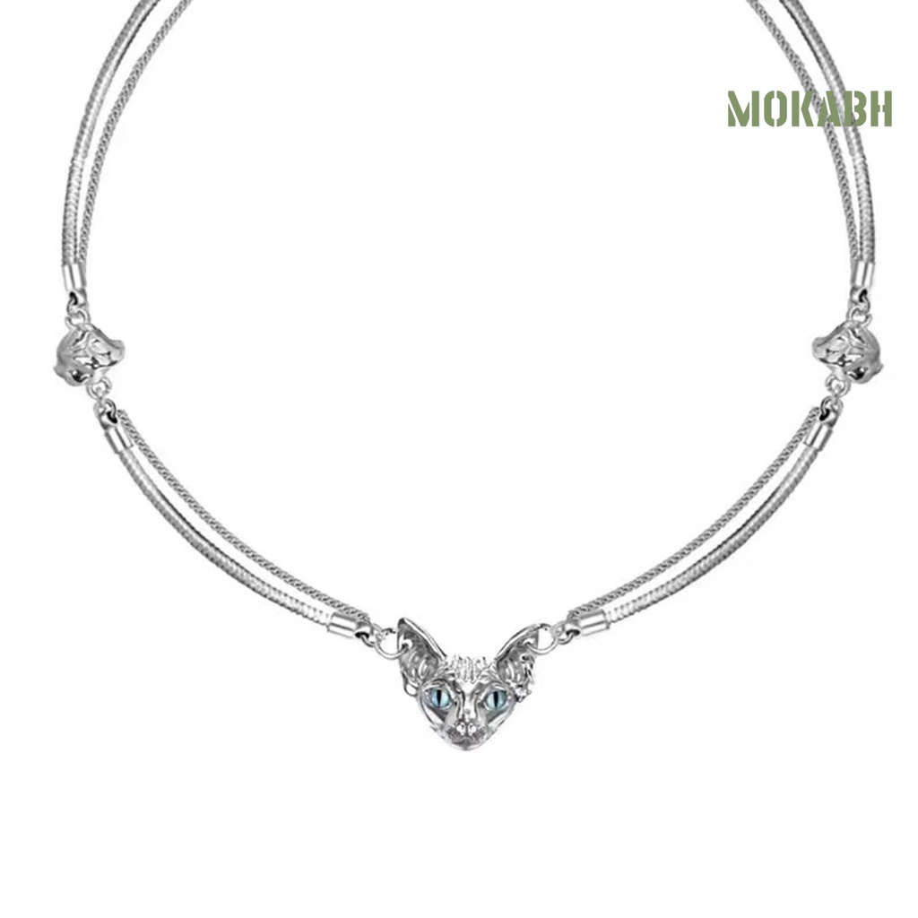 Vòng cổ Mặt Hình Đầu Mèo Không Phai Màu Thời Trang Cho Nữ