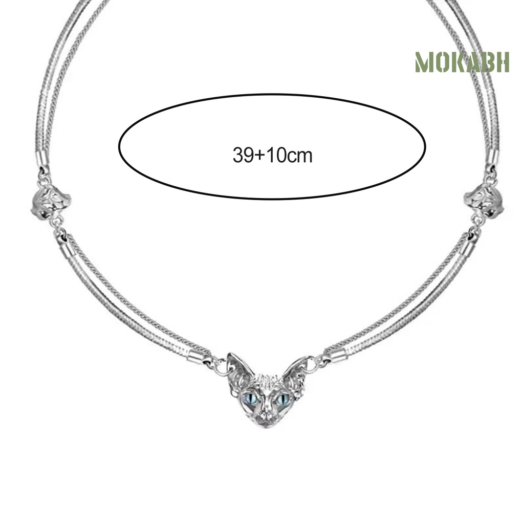 Vòng cổ Mặt Hình Đầu Mèo Không Phai Màu Thời Trang Cho Nữ