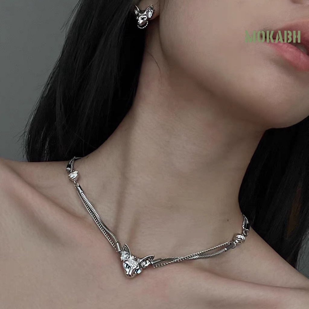 Vòng cổ Mặt Hình Đầu Mèo Không Phai Màu Thời Trang Cho Nữ