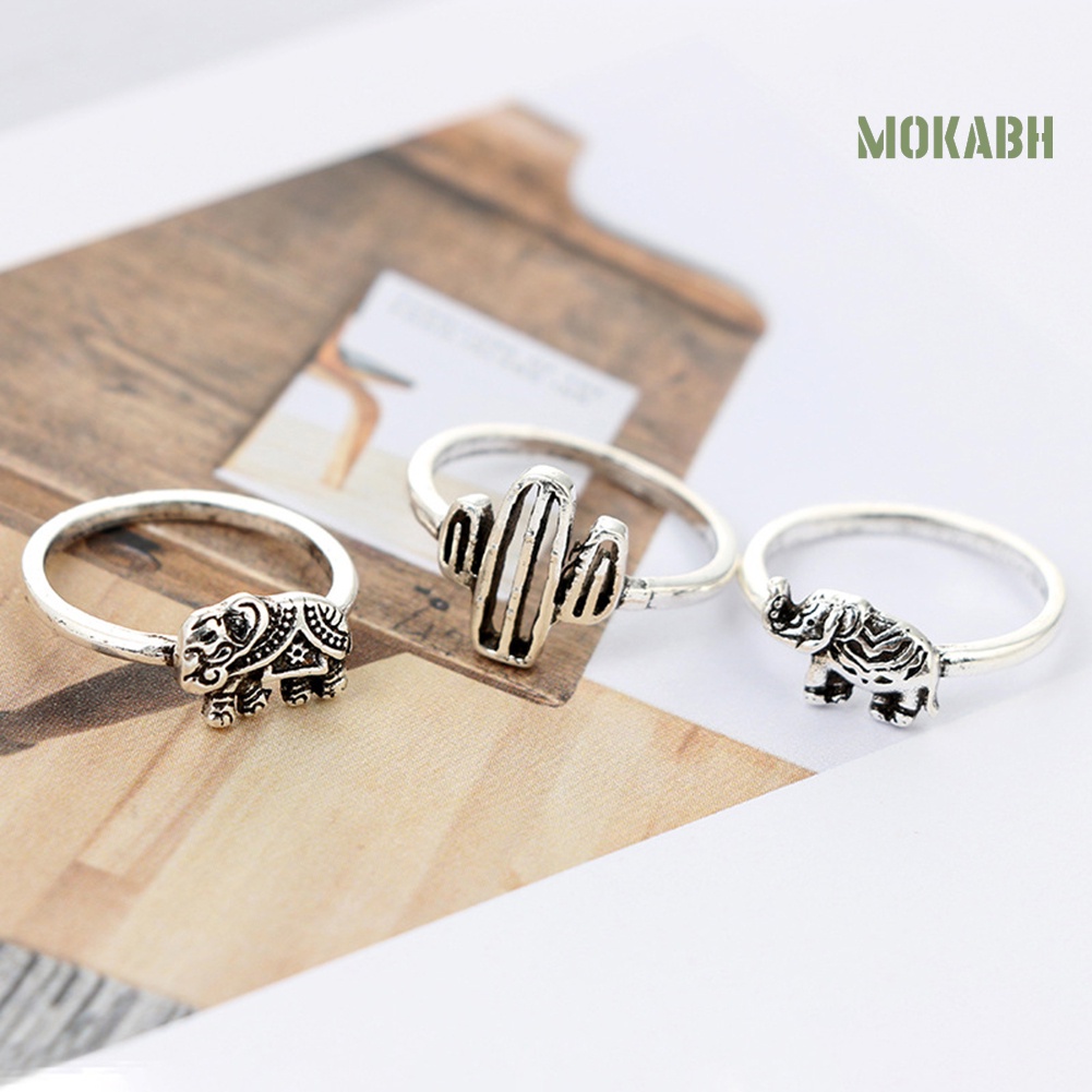 Set 12 Nhẫn Đeo Khớp Ngón Tay Phong Cách Vintage Cho Nữ