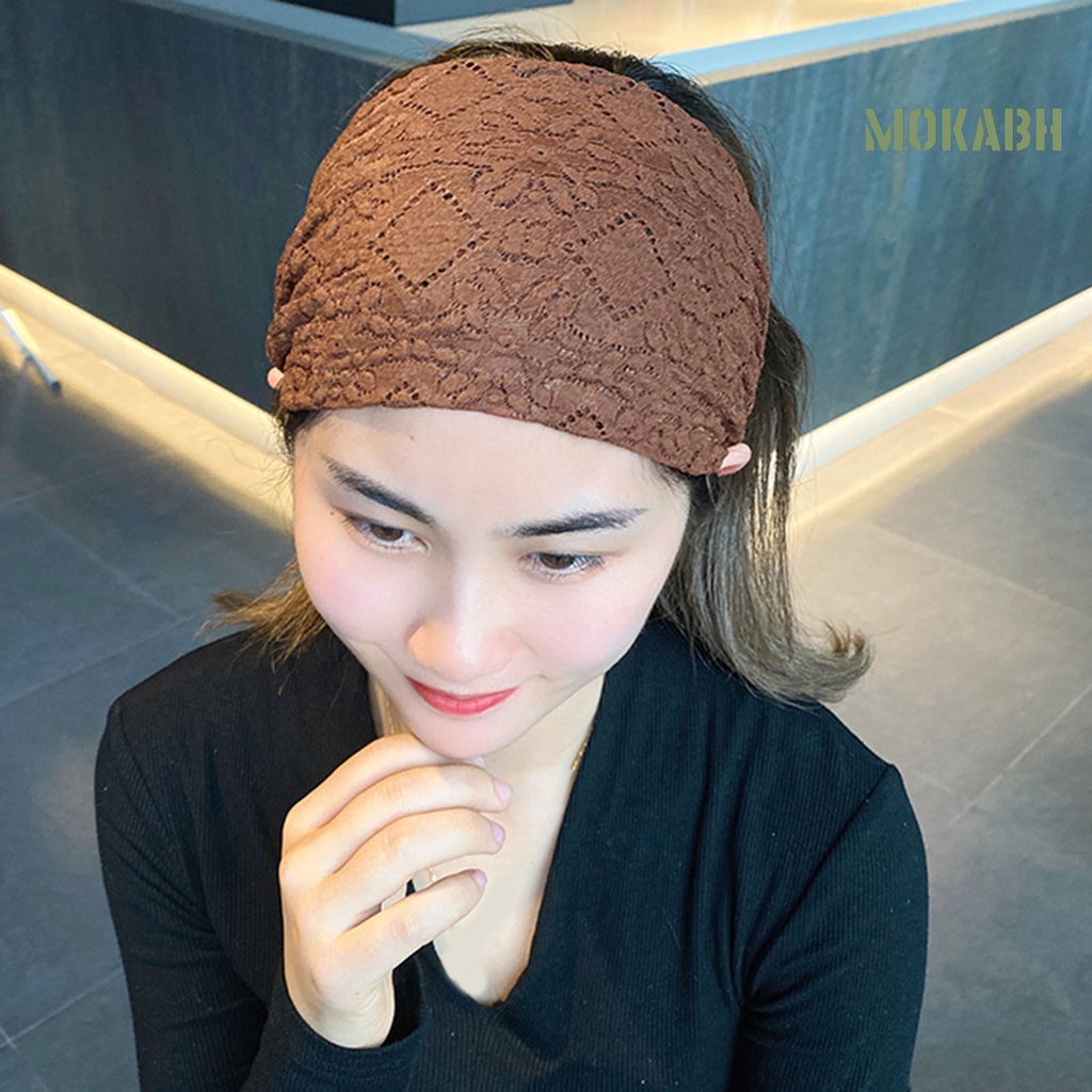 Băng Đô Trang Điểm Màu Trơn Bản Rộng Thời Trang Dành Cho Nữ