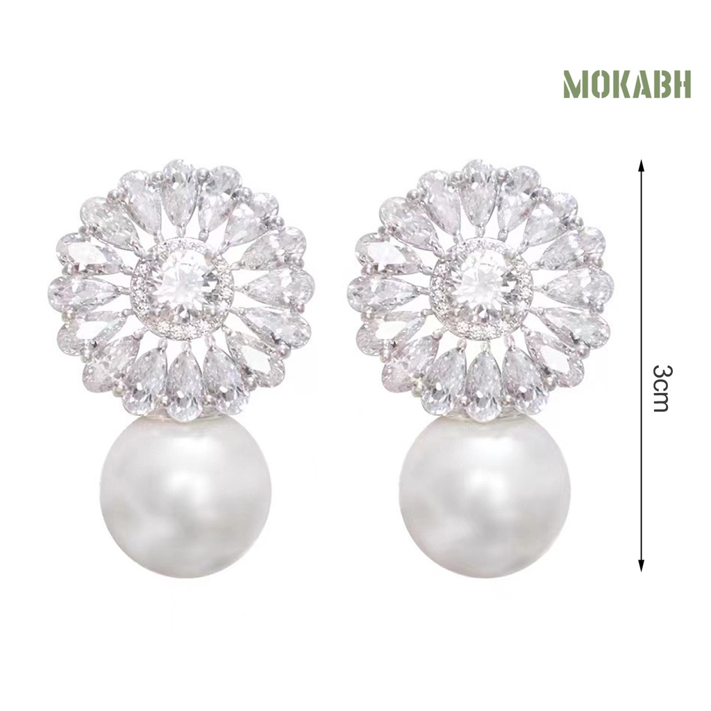 1 Đôi Bông Tai Đính Hôn Thiết Kế Tinh Tế Thời Trang Cao Cấp Dành Cho Nữ