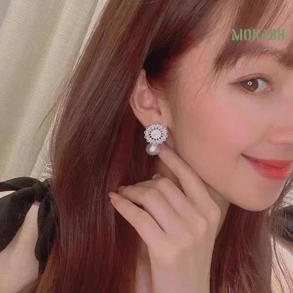 1 Đôi Bông Tai Đính Hôn Thiết Kế Tinh Tế Thời Trang Cao Cấp Dành Cho Nữ