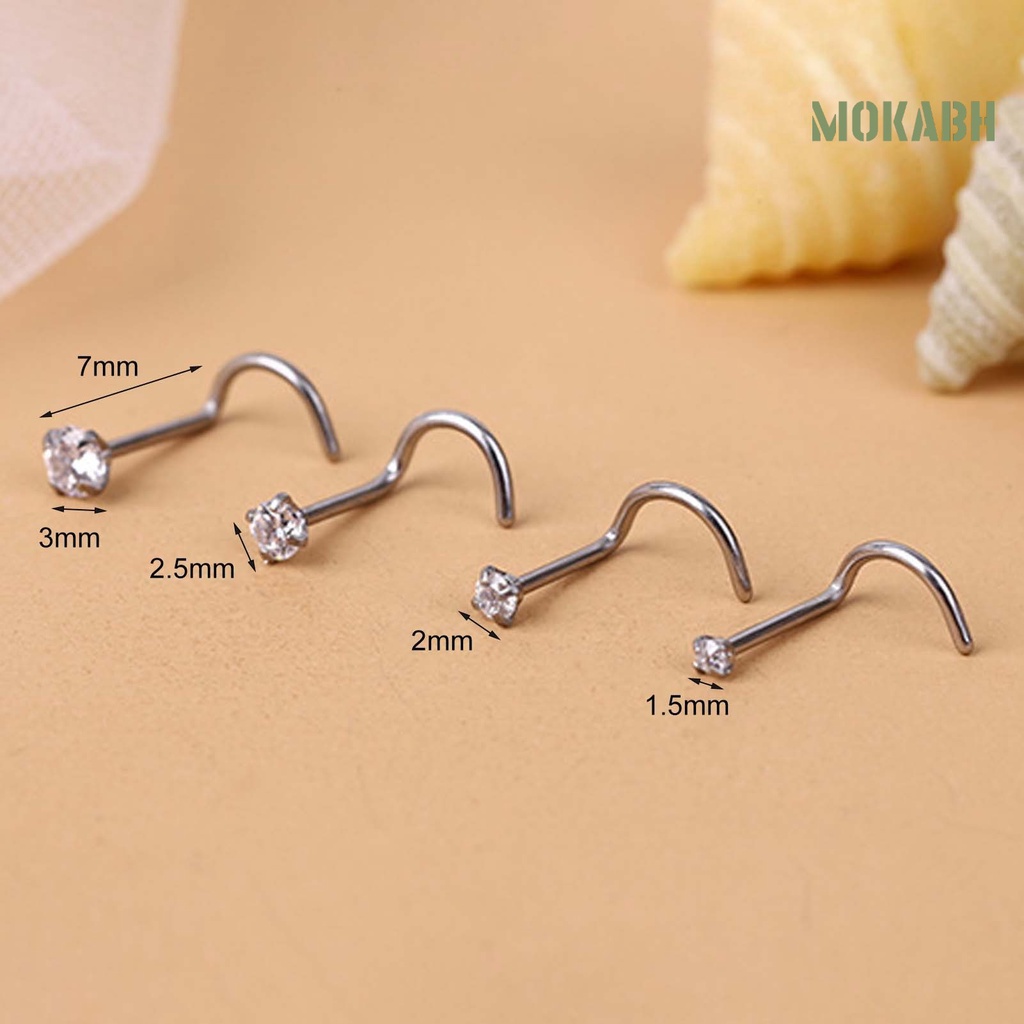 1 Khuyên Mũi Hình Số Đính Đá Lấp Lánh Dành Cho Câu Lạc Bộ