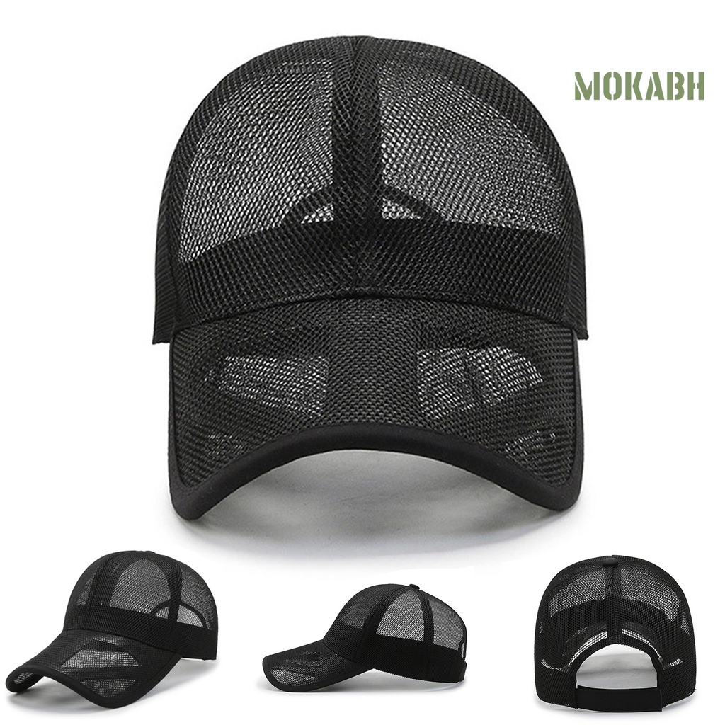 Mũ Lưỡi Trai Màu Trơn Vành Dài Dùng Chạy Bộ Cho Nam