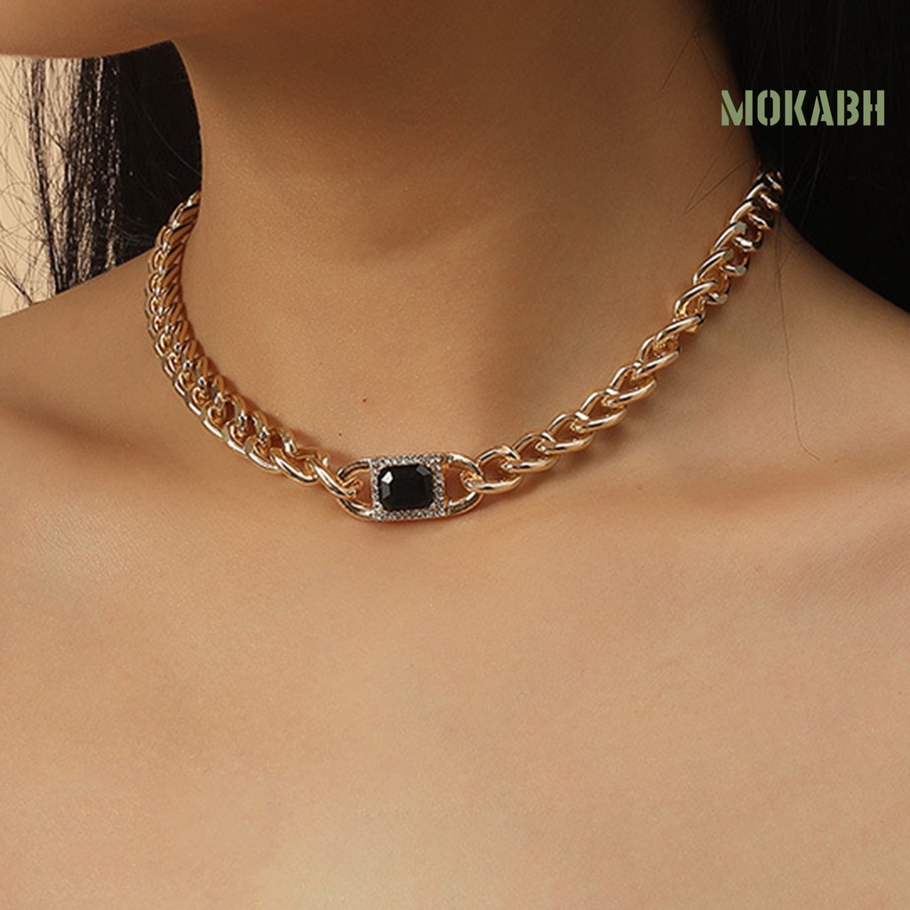 Set 2 Vòng cổ Và Bông Tai Dáng Dài Phong Cách Punk Cá Tính