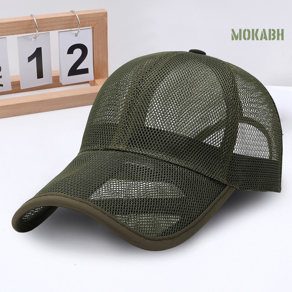 Mũ Lưỡi Trai Màu Trơn Vành Dài Dùng Chạy Bộ Cho Nam