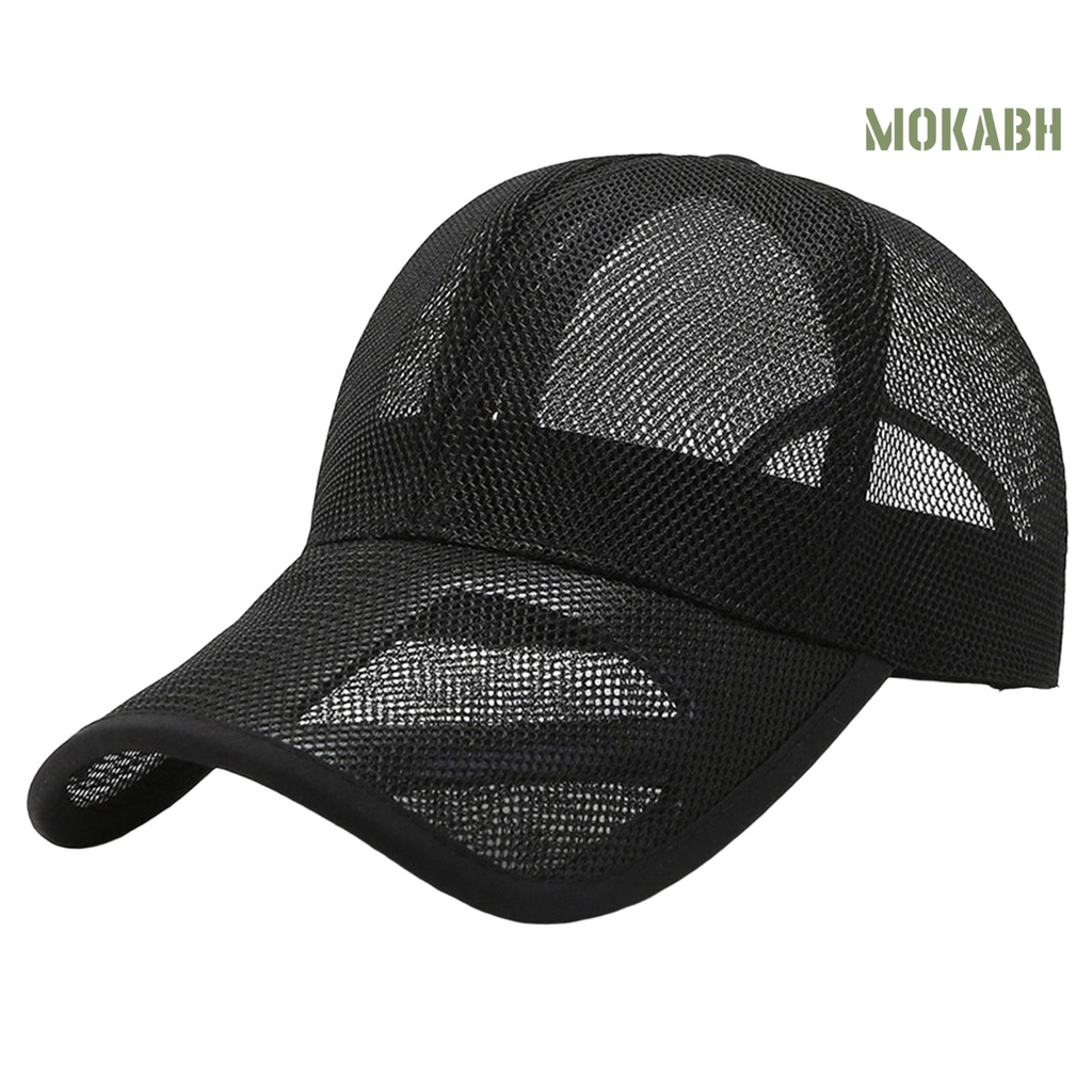 Mũ Lưỡi Trai Màu Trơn Vành Dài Dùng Chạy Bộ Cho Nam