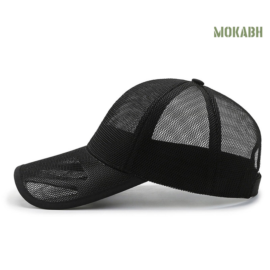 Mũ Lưỡi Trai Màu Trơn Vành Dài Dùng Chạy Bộ Cho Nam