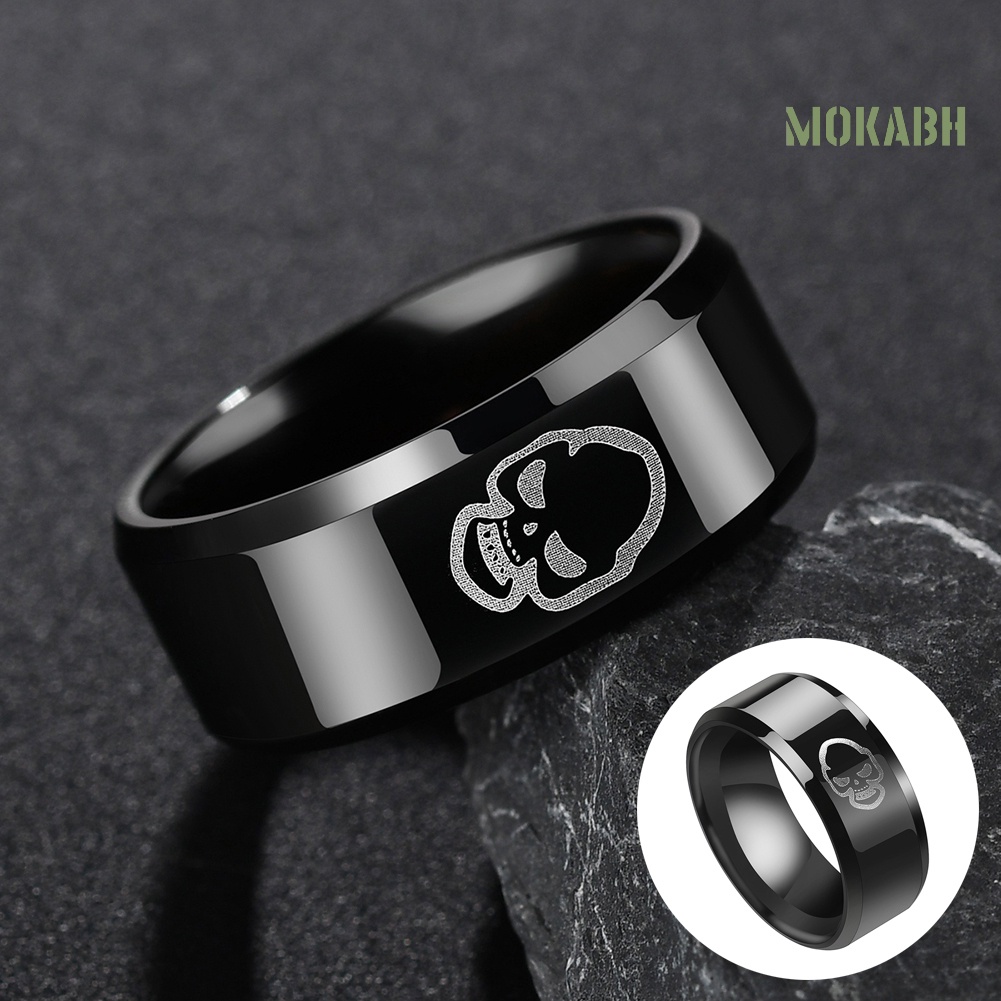 Nhẫn Thép Không Gỉ Hình Đầu Lâu Thời Trang Dành Cho Nam