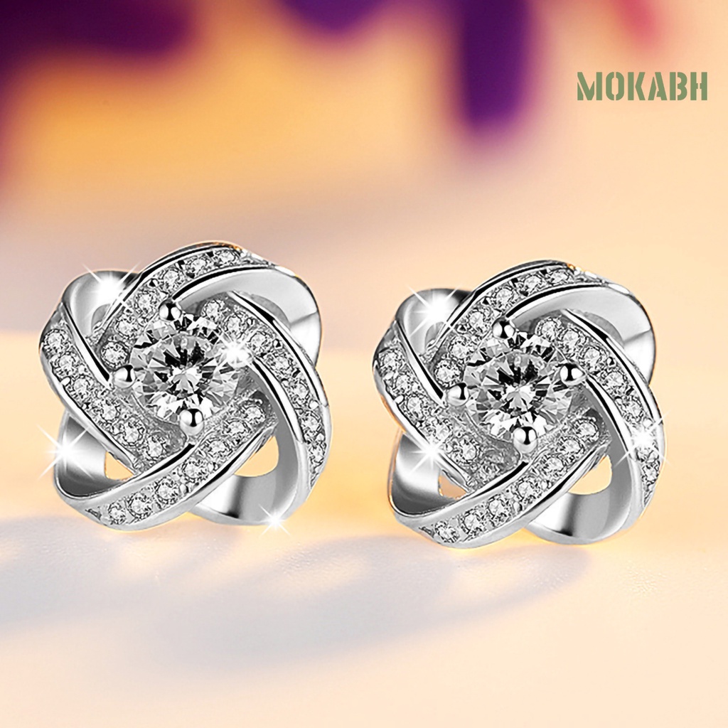 Khuyên Tai Hợp Kim Tinh Tế Trang Trí Đinh Tán Cho Nữ