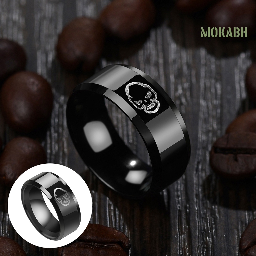 Nhẫn Thép Không Gỉ Hình Đầu Lâu Thời Trang Dành Cho Nam