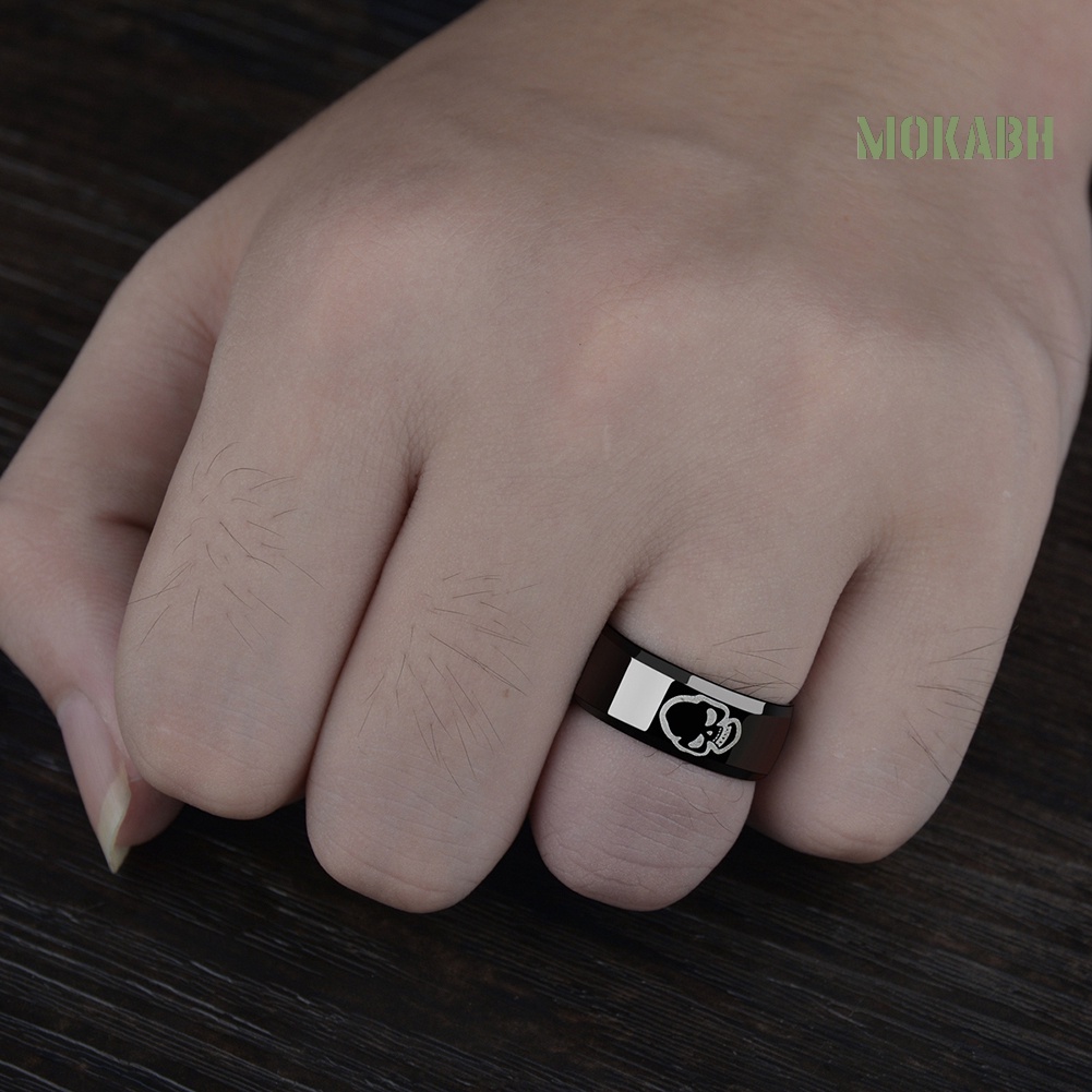 Nhẫn Thép Không Gỉ Hình Đầu Lâu Thời Trang Dành Cho Nam