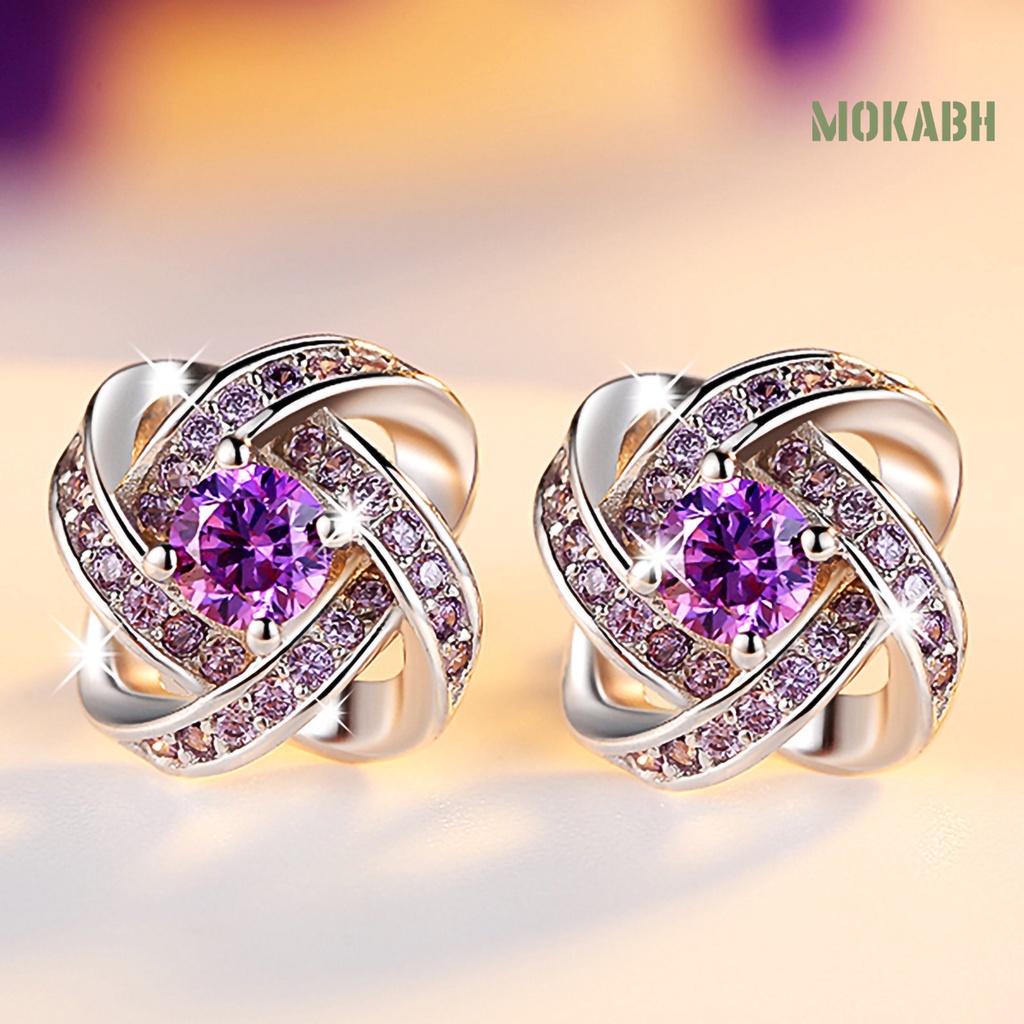 Khuyên Tai Hợp Kim Tinh Tế Trang Trí Đinh Tán Cho Nữ